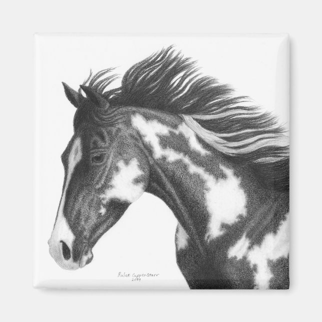 Paint horse magnet (Front)