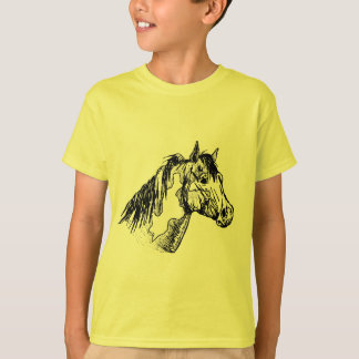 Paint Horse Simple Sketch T-Shirt
