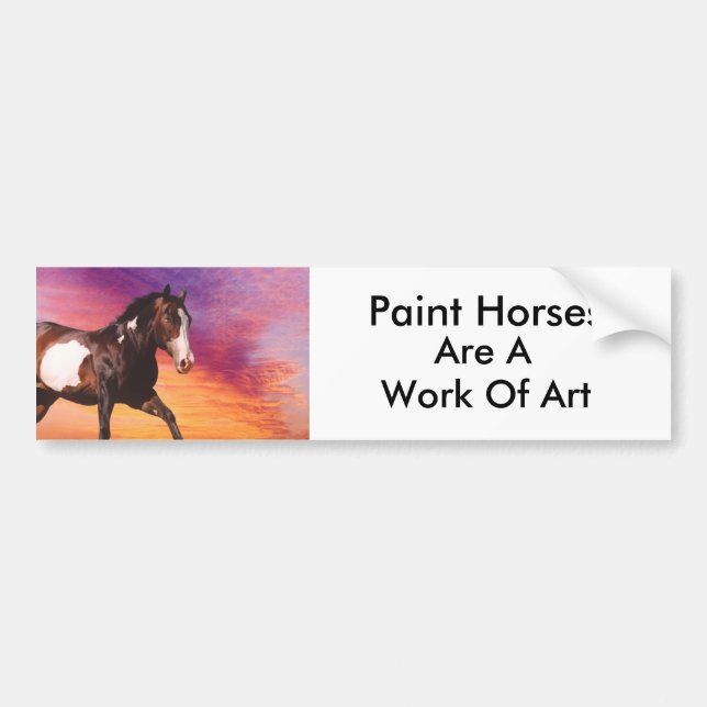 Paint Horse Sunrise Bumper Sticker (Front)