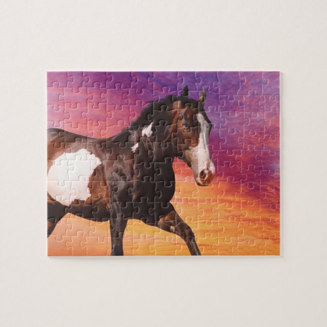 Paint Horse sunrise Puzzle (Horizontal)