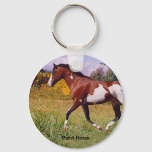 Paint Horse trotting Key chain