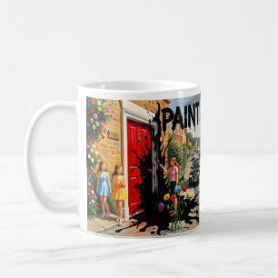Paint It Black Emotional Contrast Art Mug