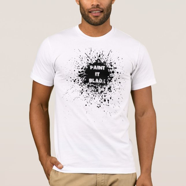 Paint it Black Paint Splatter Men's T-Shirt (Front)