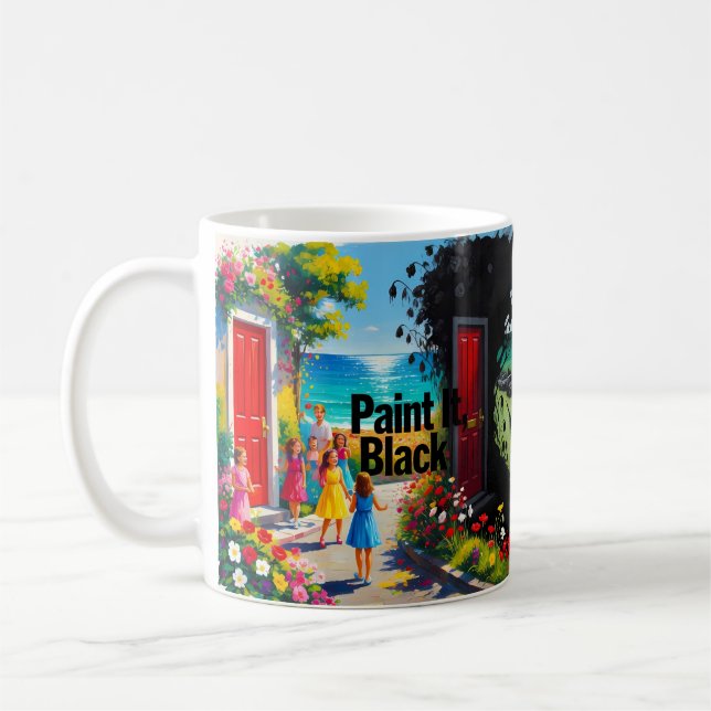 Paint It Black — Where Colour Meets Darkness Mug (Left)