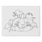 Paint It Cat Face Pumpkin on Faux Wrapped Canvas