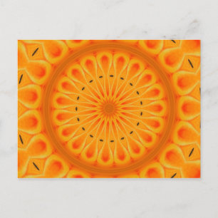 Paint it orange - fresh mandala art postcard