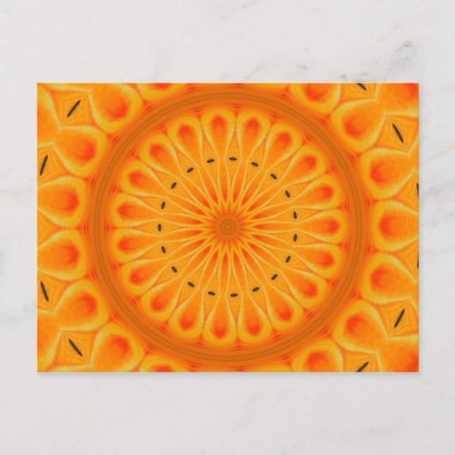 Paint it orange - fresh mandala art postcard (Front)