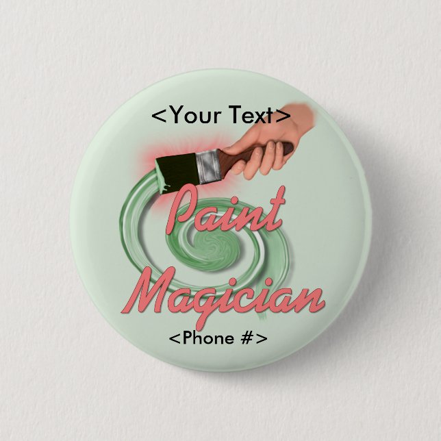 Paint Magician - Customise 6 Cm Round Badge (Front)