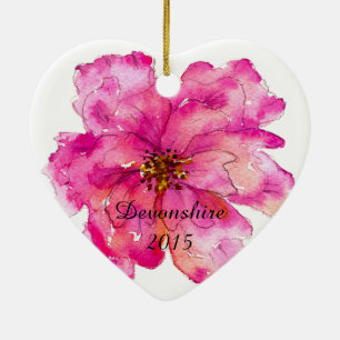 Paint Me Pretty Pink Christmas Ceramic Ornament