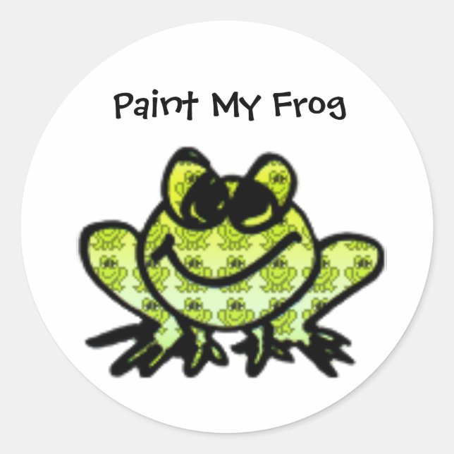 Paint My Frog Sticker - Customised (Front)