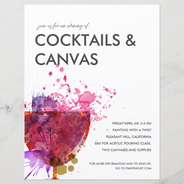 Paint Night Flyer (Front)