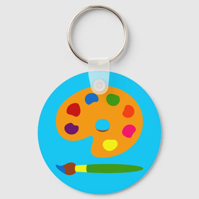 Paint Palette Art Key Ring (Front)