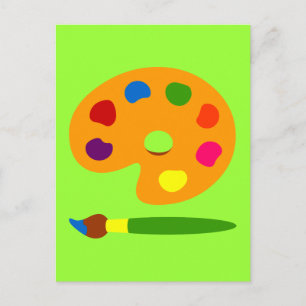 Paint Palette Art Postcard
