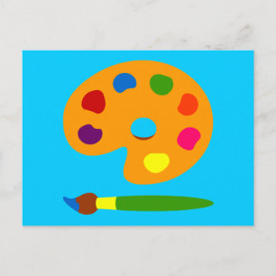 Paint Palette Art Postcard