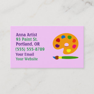 Paint Palette Artist Business Cards