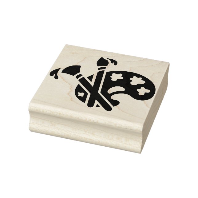 Paint Palette Rubber Stamp (Stamp)