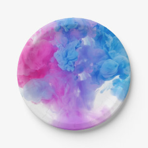 Paint Plumes Paper Plate