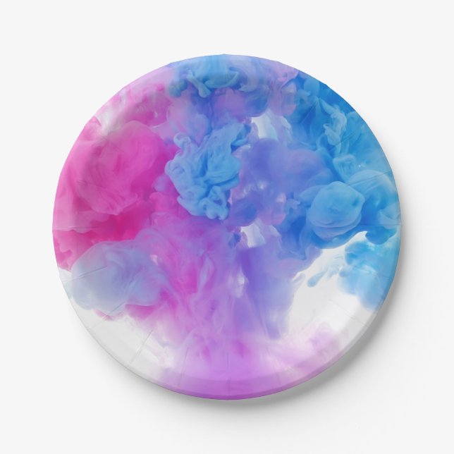 Paint Plumes Paper Plate (Front)