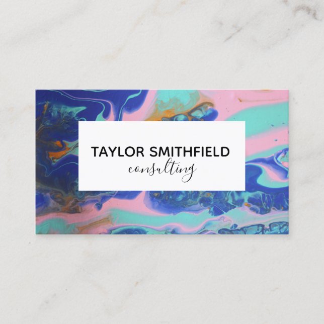 paint pour  business card (Front)