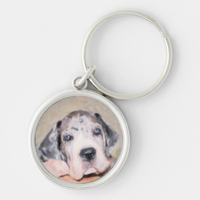 Paint: Puppy Dane Key Ring (Front)