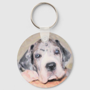 Paint: Puppy Dane Key Ring