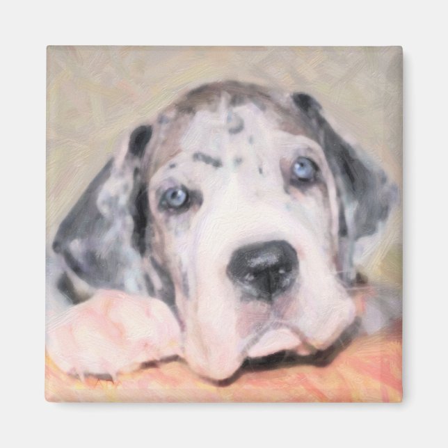 Paint: Puppy Dane Magnet (Front)