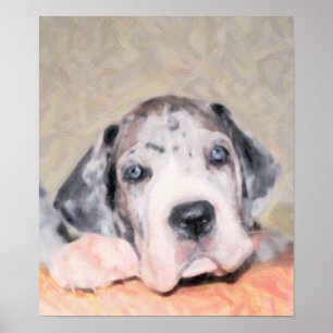 Paint: Puppy Dane Poster