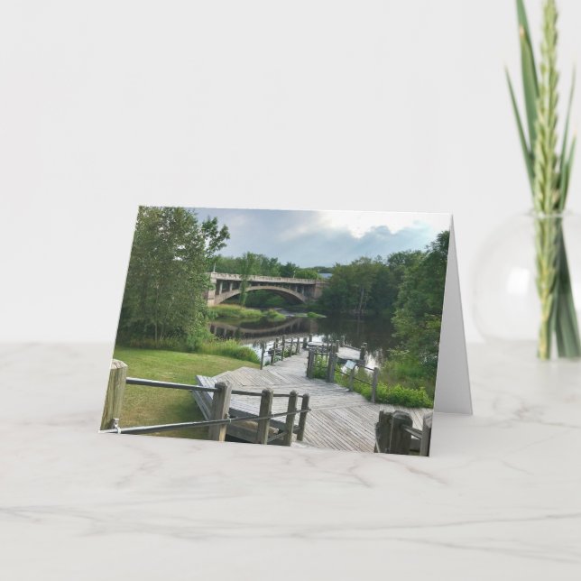 Paint River Boardwalk Blank Greeting Card (Front)