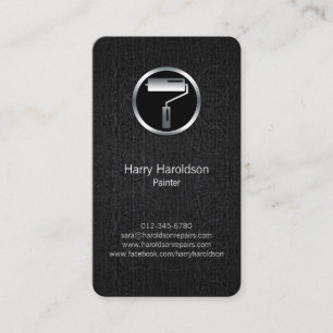 Paint Roller Brush Grunge Painter Business Card