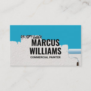 Paint Roller   Painted Wall with Graffiti Business Card