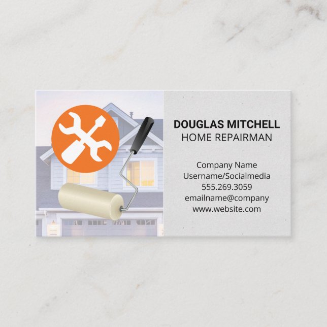 Paint Roller Tools | Home Business Card (Front)