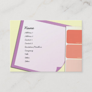 Paint Samples and Notes Business Card