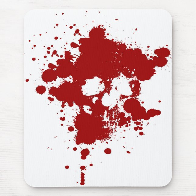 Paint Skull Mouse Pad (Front)
