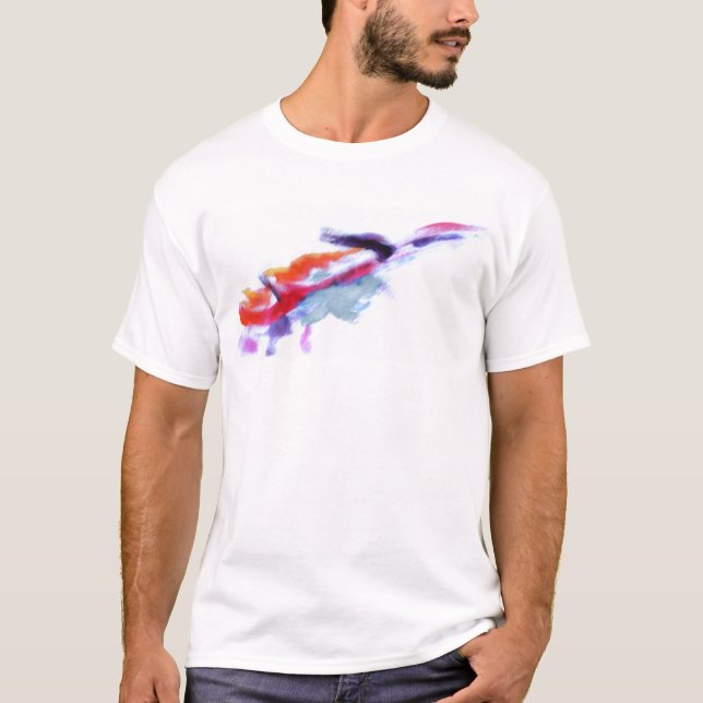 Paint Smears Smock Work T-Shirt (Front)