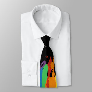 paint spash on black 2 tie