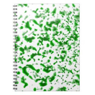 Paint Spatter Green Notebook