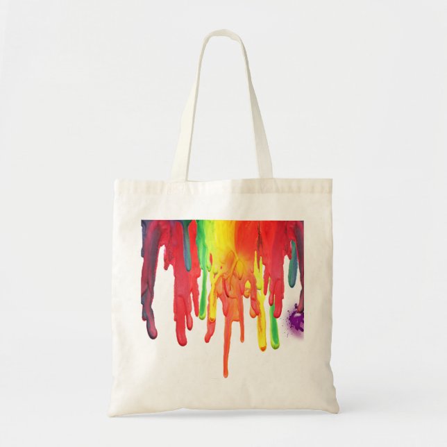 Paint Spill Design Tote Bag (Front)