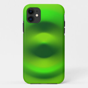 Paint Spiral Green Background iPhone 11 Case