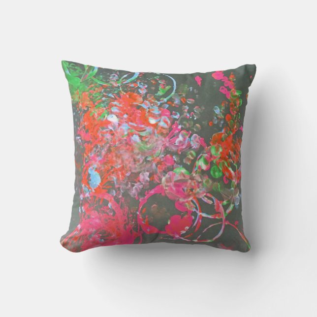 Paint splash art cushion (Front)