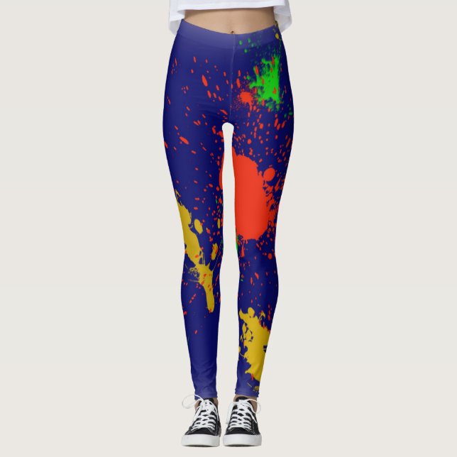 Paint Splash Designer Leggings - Gifts (Front)