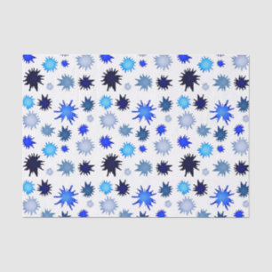 Paint Splash in Blue Pattern Tissue Paper