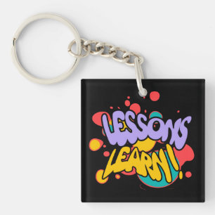 PAINT SPLASH LESSONS LEARN ACRYLIC KEYCHAIN