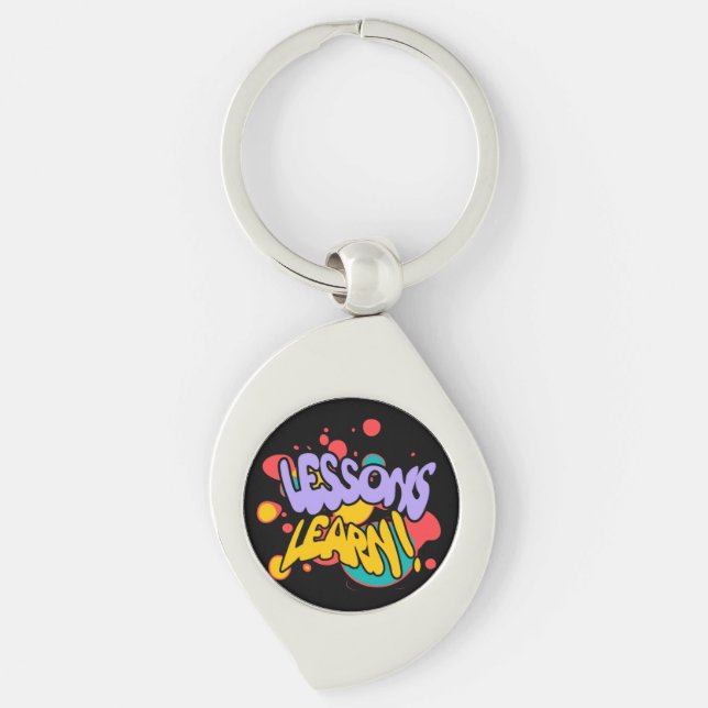  PAINT SPLASH LESSONS LEARN METAL KEYCHAIN  (Front)