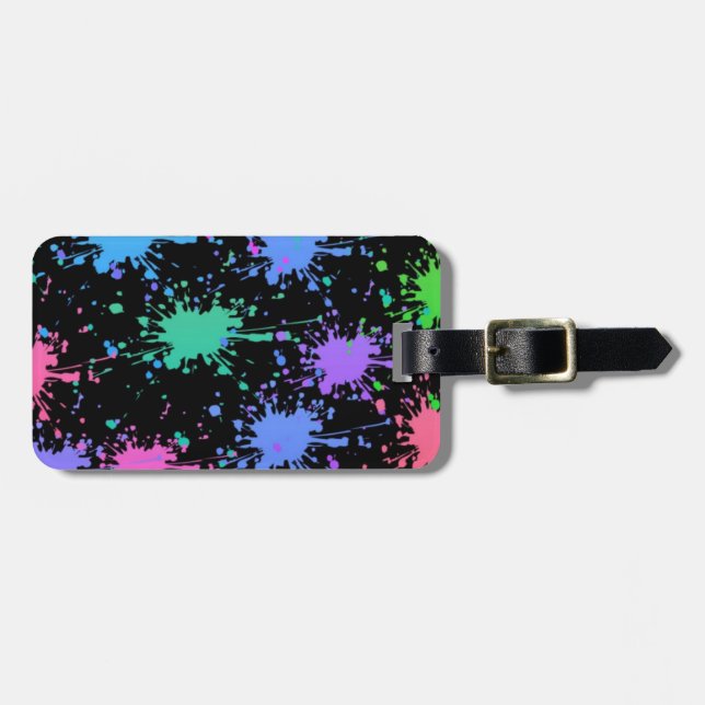 Paint Splash Luggage Tag (Front Horizontal)