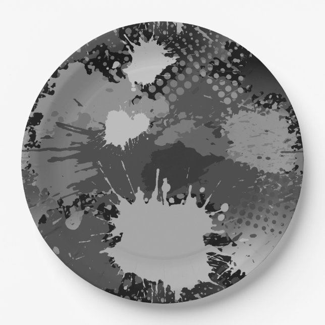 Paint Splash Pattern 2 Paper Plate (Front)