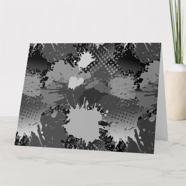 Paint Splash Pattern 2 Thank You Card (Front)