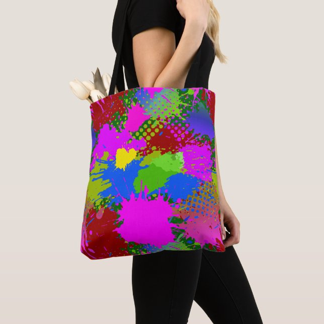 Paint Splash Pattern 3 Tote Bag (Close Up)