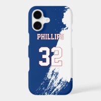 Paint Splash Red Blue Jersey Name Number