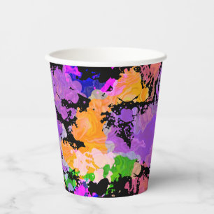 Paint Splash Splatter Print  Paper Cups