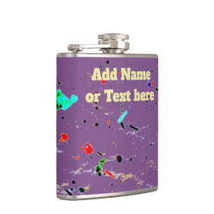 Paint Splashes and Spots Abstract Art Hip Flask